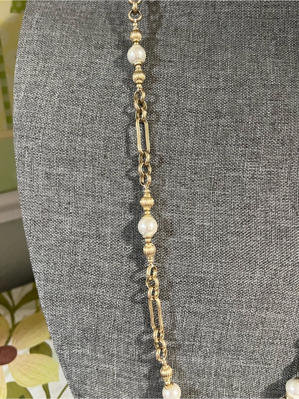 NWT Patricia Nash Gold Chain Necklace with Pearls #PNNK - Picture 2 of 9